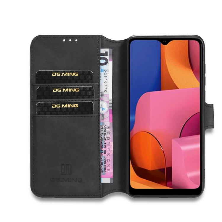 For Samsung Galaxy A21 (EU Version) DG.MING Retro Oil Side Horizontal Flip Case