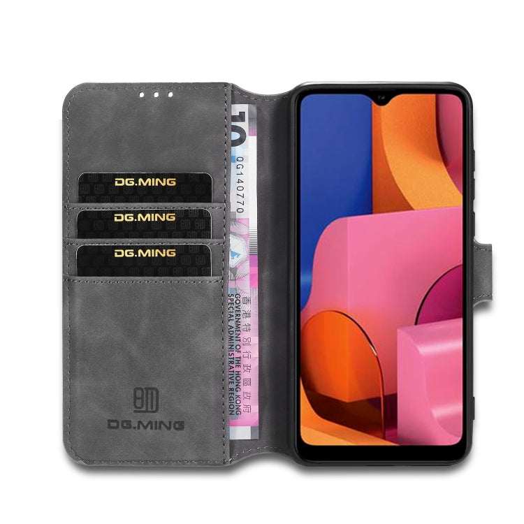 For Samsung Galaxy A21 (EU Version) DG.MING Retro Oil Side Horizontal Flip Case
