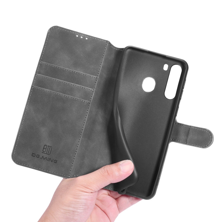 For Samsung Galaxy A21 (EU Version) DG.MING Retro Oil Side Horizontal Flip Case