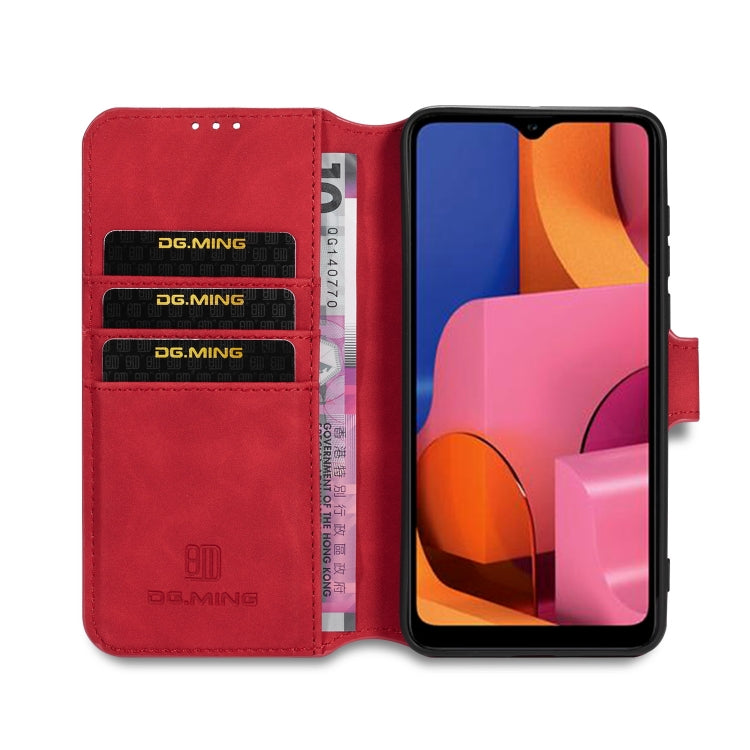 For Samsung Galaxy A21 (EU Version) DG.MING Retro Oil Side Horizontal Flip Case