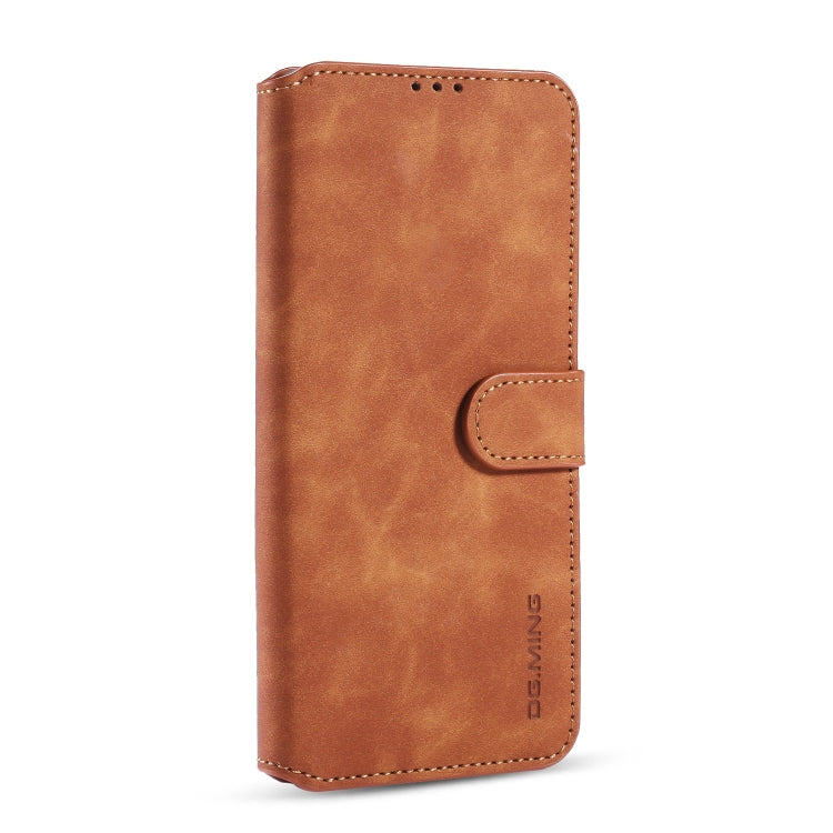 For Samsung Galaxy A21 (EU Version) DG.MING Retro Oil Side Horizontal Flip Case