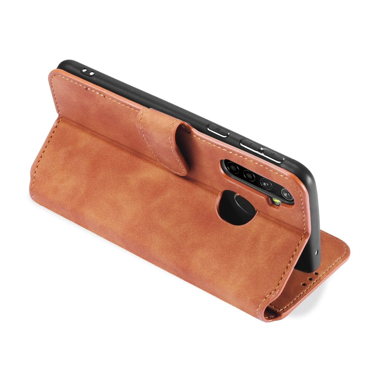 For Samsung Galaxy A21 (EU Version) DG.MING Retro Oil Side Horizontal Flip Case