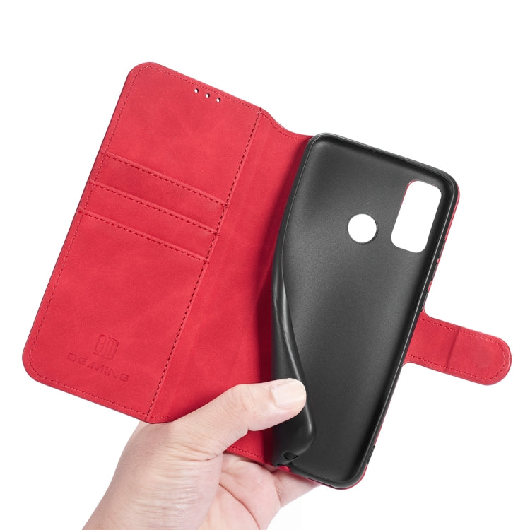 For Huawei P Smart 2020 DG.MING Retro Oil Side Horizontal Flip Case