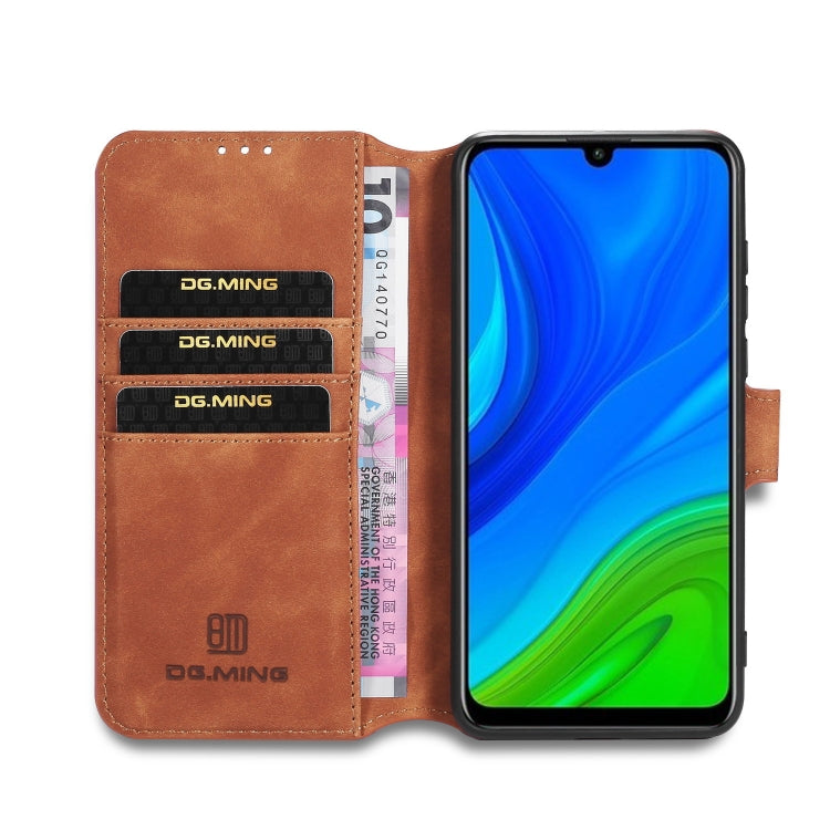 For Huawei P Smart 2020 DG.MING Retro Oil Side Horizontal Flip Case