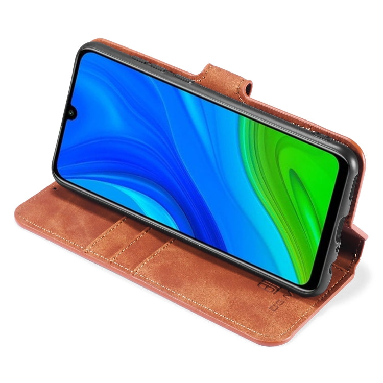 For Huawei P Smart 2020 DG.MING Retro Oil Side Horizontal Flip Case