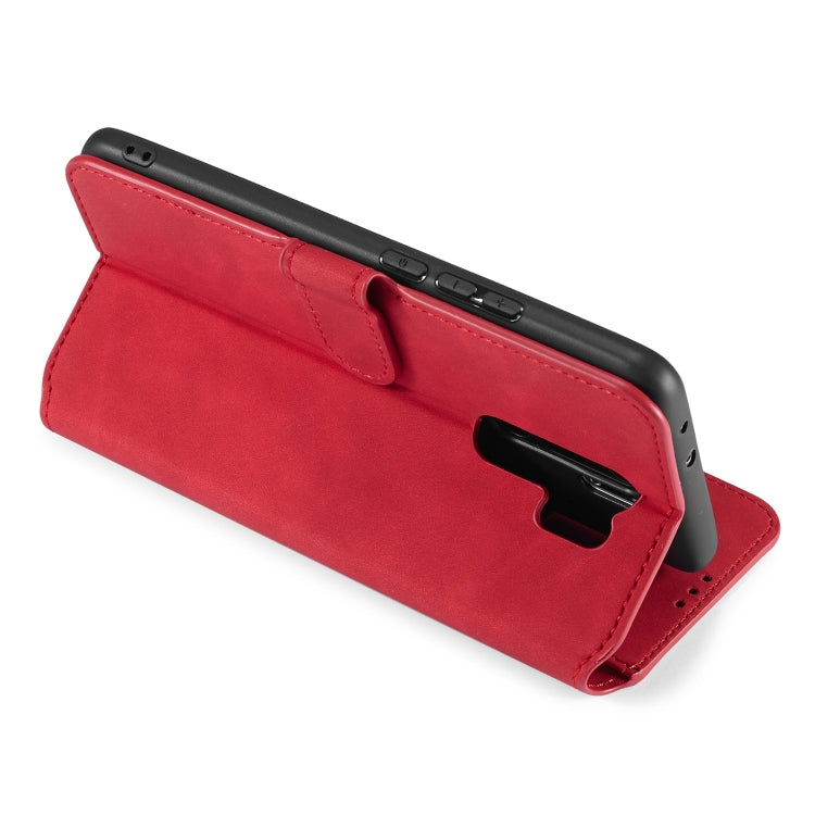 For Xiaomi Redmi 9 DG.MING Retro Oil Side Horizontal Flip Case