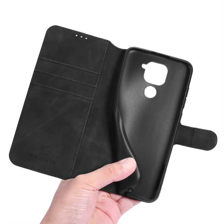 For Xiaomi Redmi 10X 4G / Redmi Note 9 DG.MING Retro Oil Side Horizontal Flip Case