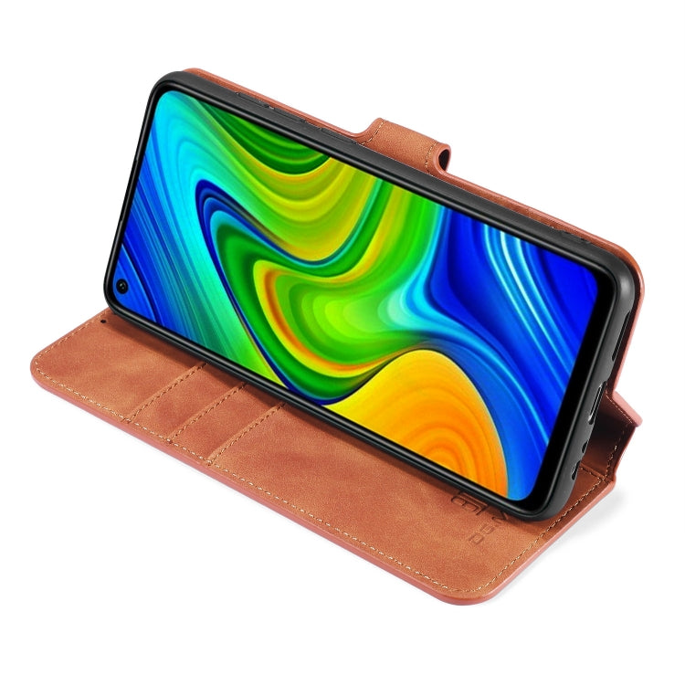 For Xiaomi Redmi 10X 4G / Redmi Note 9 DG.MING Retro Oil Side Horizontal Flip Case