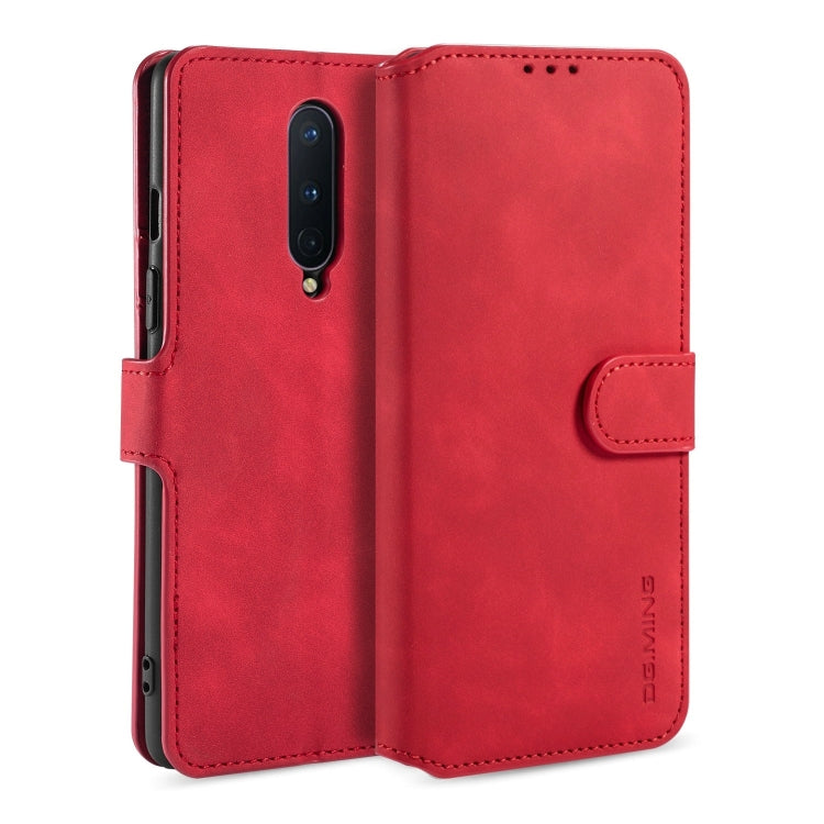For OnePlus 8 DG.MING Retro Oil Side Horizontal Flip Case