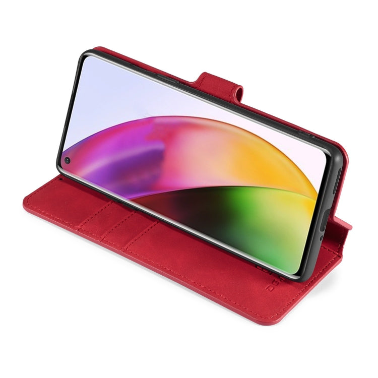 For OnePlus 8 DG.MING Retro Oil Side Horizontal Flip Case