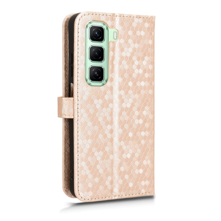 For Infinix Hot 50 5G Honeycomb Dot Texture Leather Phone Case