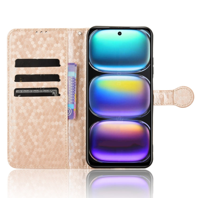 For Infinix Hot 50 5G Honeycomb Dot Texture Leather Phone Case