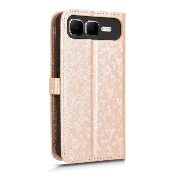 For Infinix Smart 10 Plus 4G Honeycomb Dot Texture Leather Phone Case