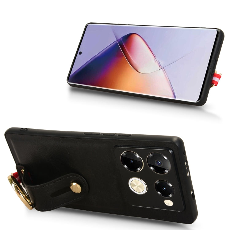 For Infinix Note 40 Pro 4G X6850 Wristband Leather Back Phone Case