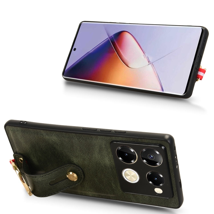 For Infinix Note 40 Pro 4G X6850 Wristband Leather Back Phone Case