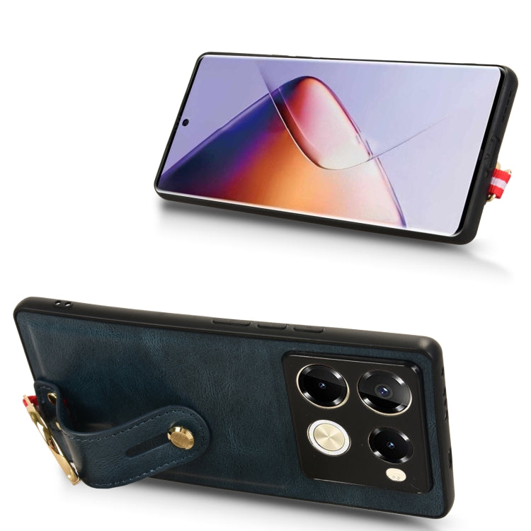 For Infinix Note 40 Pro 5G X6851 Wristband Leather Back Phone Case