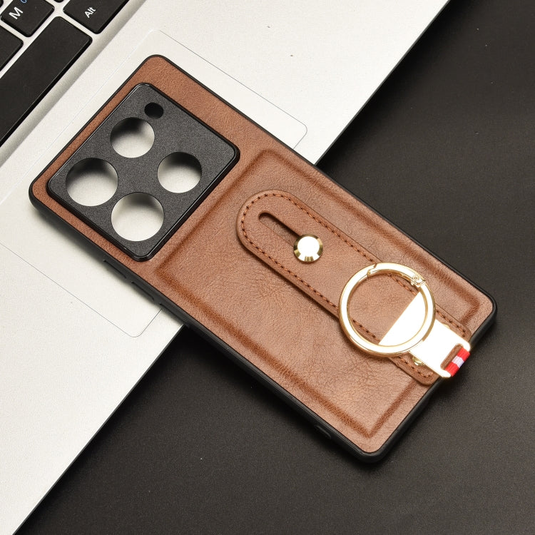 For Infinix Note 40 Pro 5G X6851 Wristband Leather Back Phone Case