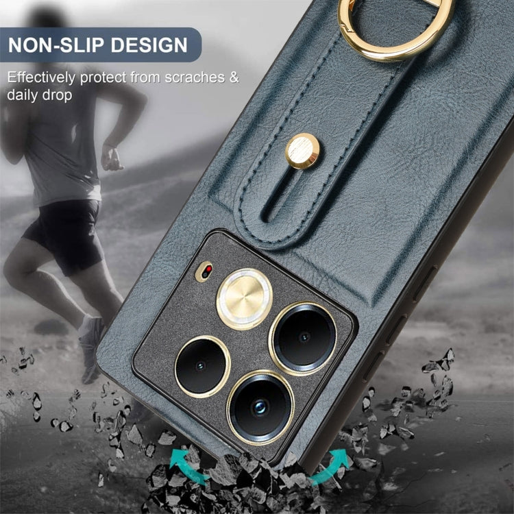 For Infinix Note 40 4G X6853 Wristband Leather Back Phone Case