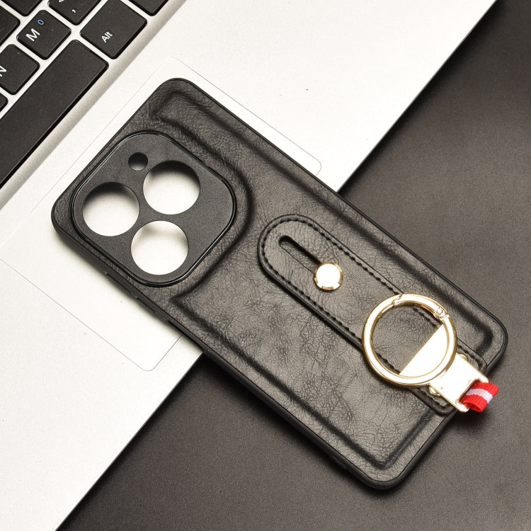 For Infinix Smart 8 Plus / Smart 8 Pro Wristband Leather Back Phone Case