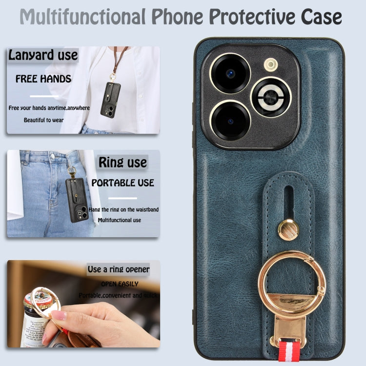 For Infinix Smart 8 Plus / Smart 8 Pro Wristband Leather Back Phone Case