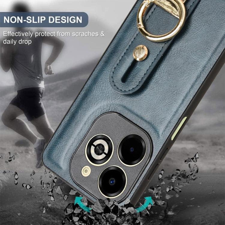 For Infinix Smart 8 Plus / Smart 8 Pro Wristband Leather Back Phone Case