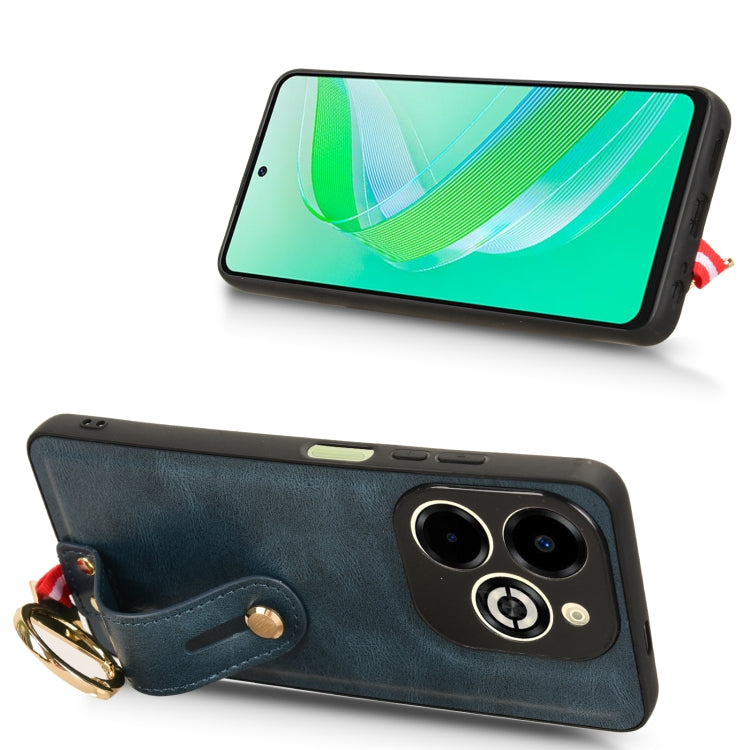 For Infinix Smart 8 Plus / Smart 8 Pro Wristband Leather Back Phone Case