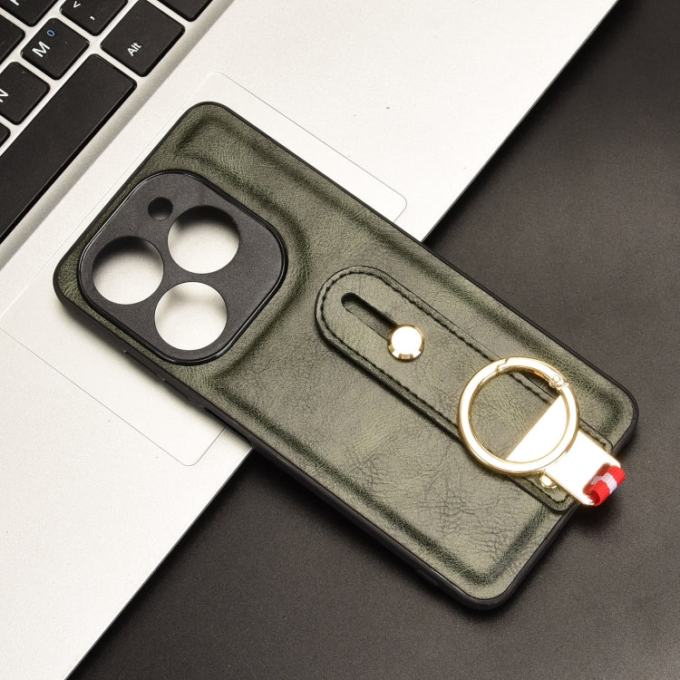For Infinix Smart 8 Plus / Smart 8 Pro Wristband Leather Back Phone Case