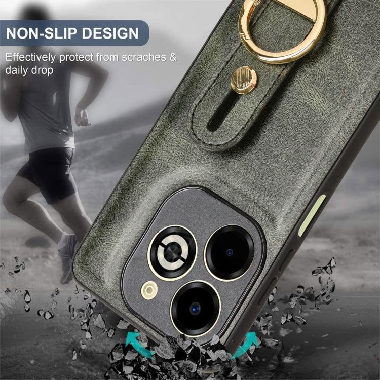For Infinix Smart 8 Plus / Smart 8 Pro Wristband Leather Back Phone Case