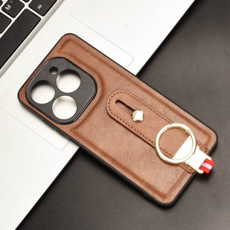 For Infinix Smart 8 Plus / Smart 8 Pro Wristband Leather Back Phone Case