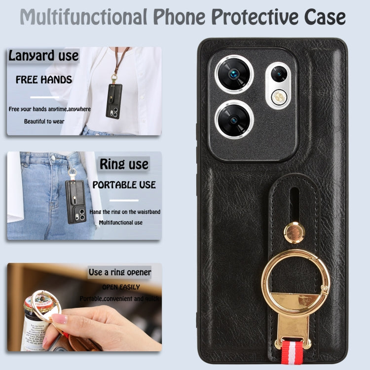 For Infinix Zero 30 4G Wristband Leather Back Phone Case