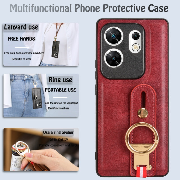 For Infinix Zero 30 4G Wristband Leather Back Phone Case