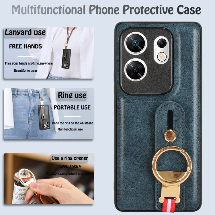 For Infinix Zero 30 4G Wristband Leather Back Phone Case