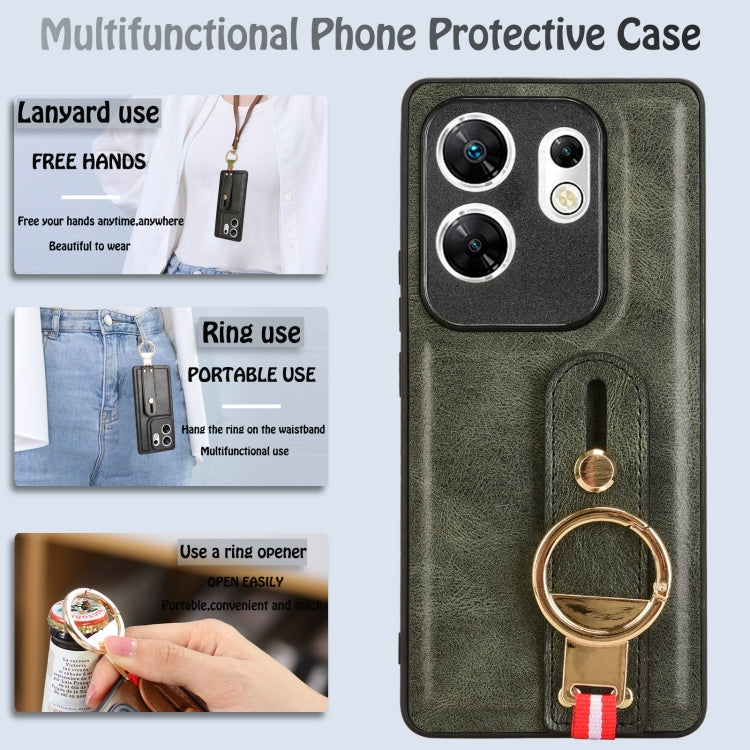 For Infinix Zero 30 4G Wristband Leather Back Phone Case