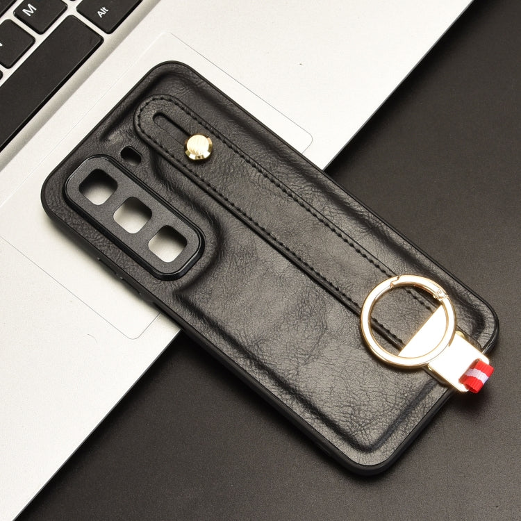 For Infinix Hot 50 5G Wristband Leather Back Phone Case