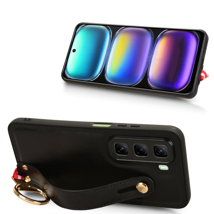For Infinix Hot 50 5G Wristband Leather Back Phone Case