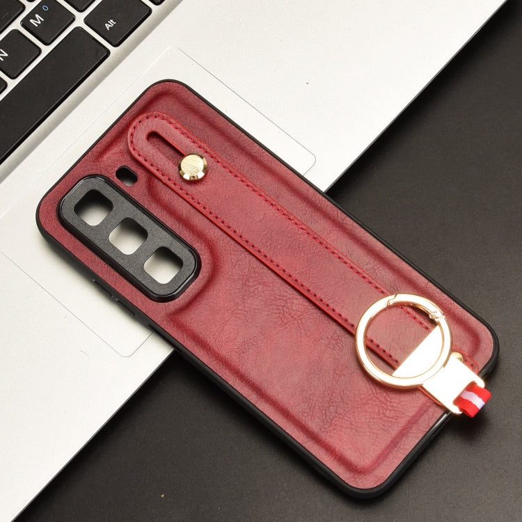 For Infinix Hot 50 5G Wristband Leather Back Phone Case