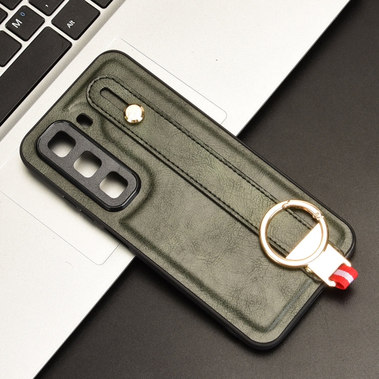 For Infinix Hot 50 5G Wristband Leather Back Phone Case