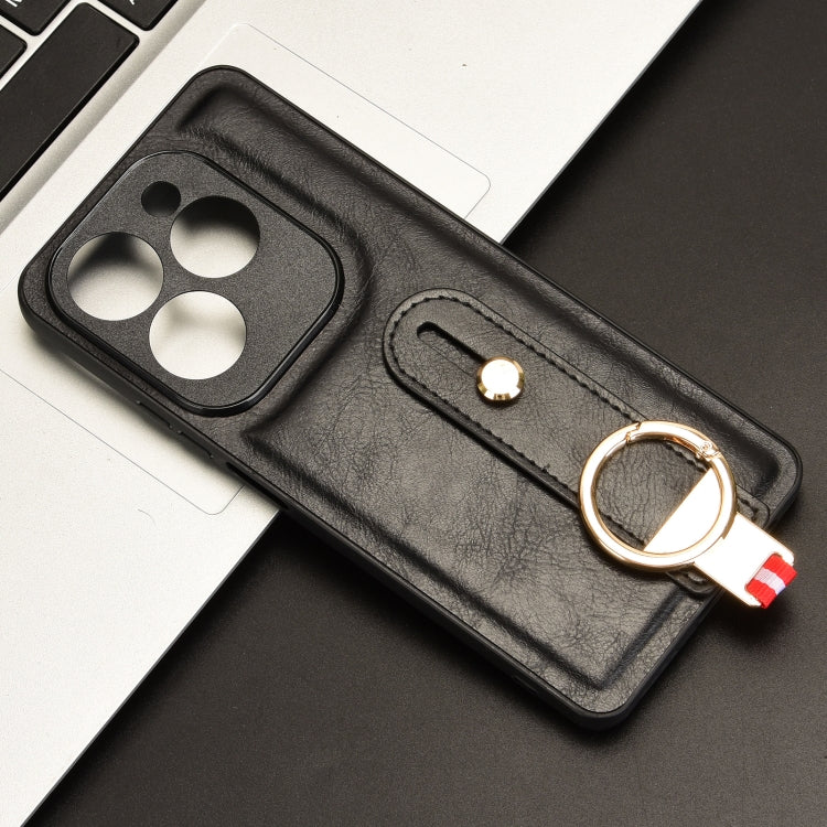 For Infinix Hot 40 / 40 Pro Wristband Leather Back Phone Case