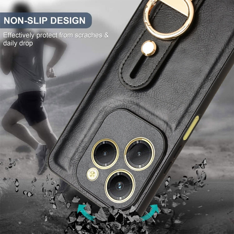 For Infinix Hot 40 / 40 Pro Wristband Leather Back Phone Case
