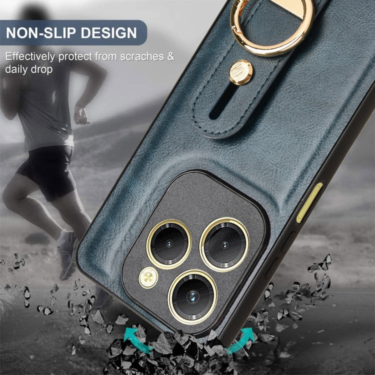 For Infinix Hot 40 / 40 Pro Wristband Leather Back Phone Case