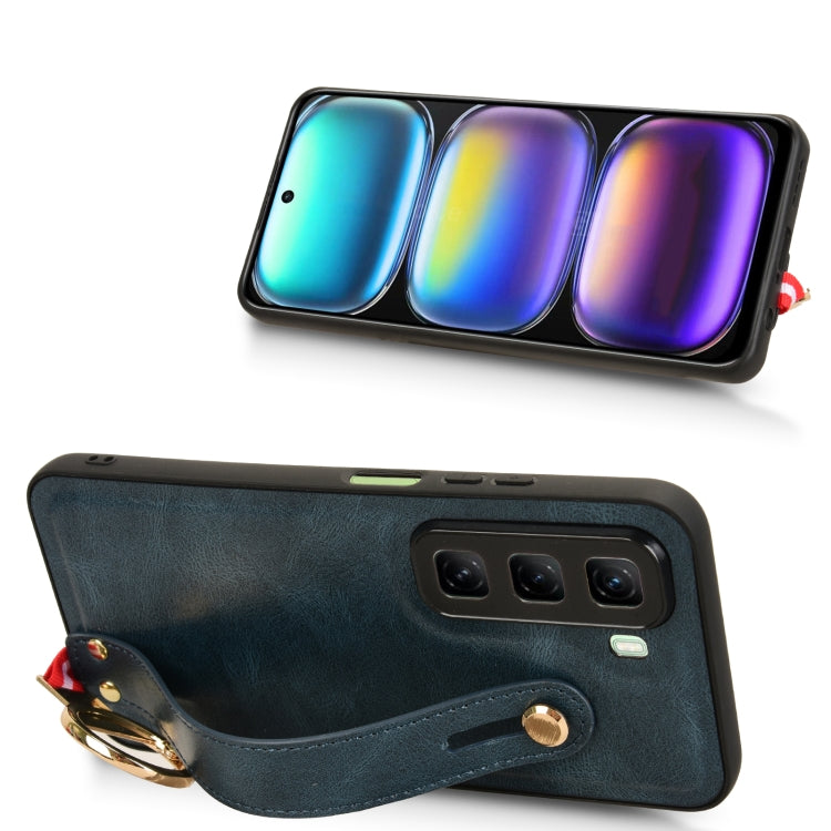 For Infinix Hot 50 4G Wristband Leather Back Phone Case