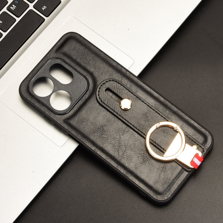 For Infinix HOT 50i X6531 Wristband Leather Back Phone Case