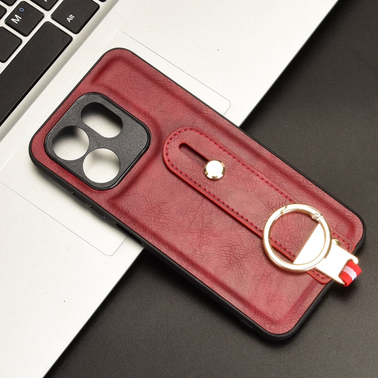 For Infinix HOT 50i X6531 Wristband Leather Back Phone Case