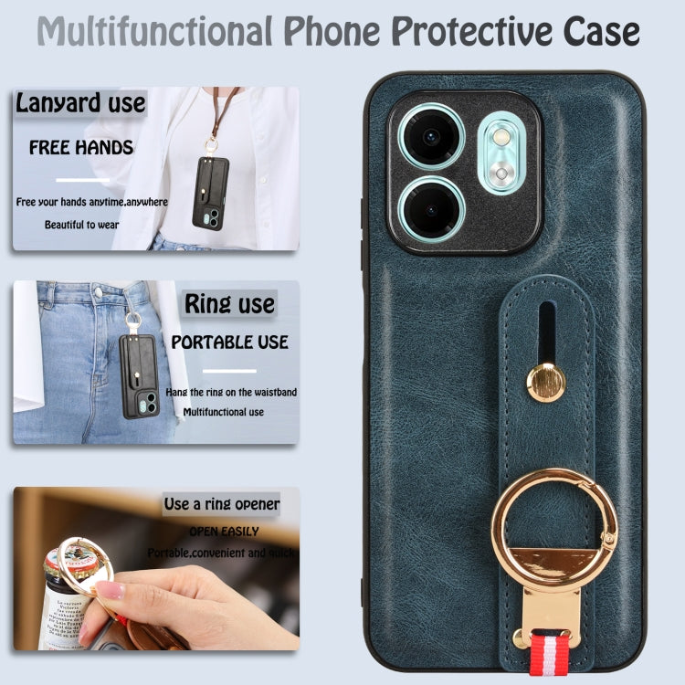 For Infinix HOT 50i X6531 Wristband Leather Back Phone Case