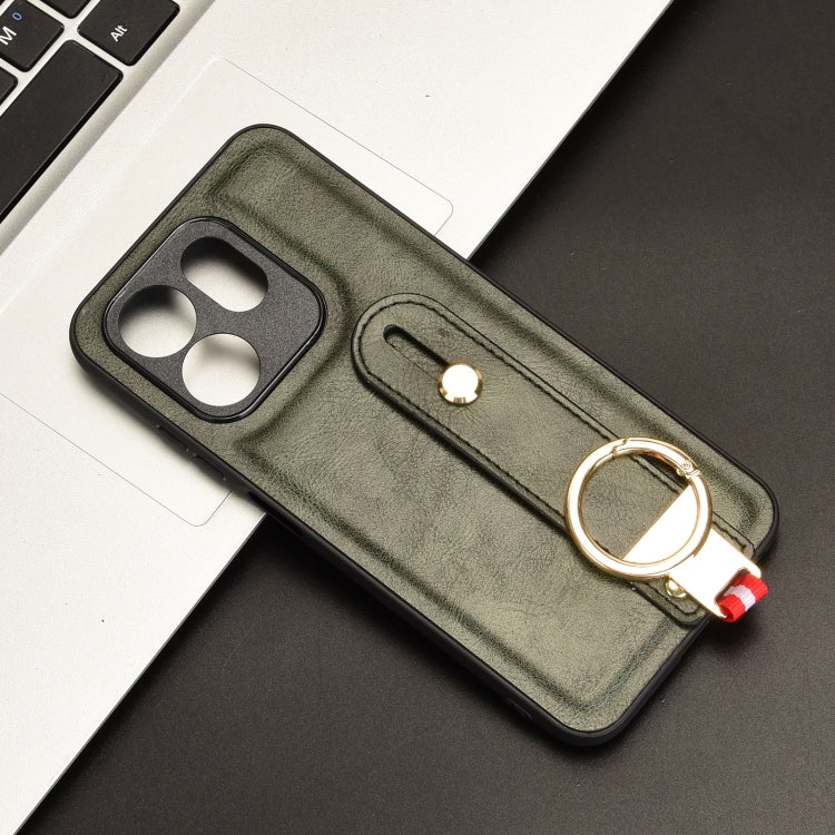 For Infinix HOT 50i X6531 Wristband Leather Back Phone Case