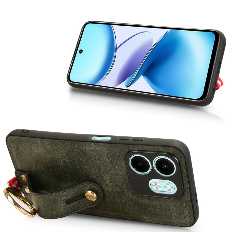 For Infinix HOT 50i X6531 Wristband Leather Back Phone Case