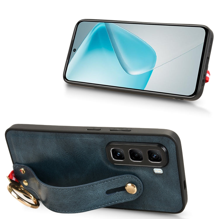 For Infinix Hot 50 Pro 4G X6881 Wristband Leather Back Phone Case