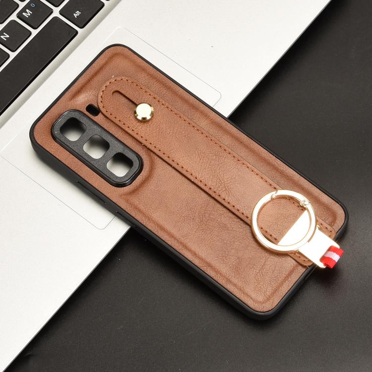 For Infinix Hot 50 Pro+ 4G X6880 Wristband Leather Back Phone Case