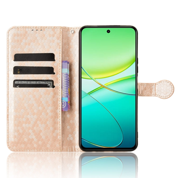 For vivo Y38 5G / Y200i Honeycomb Dot Texture Leather Phone Case