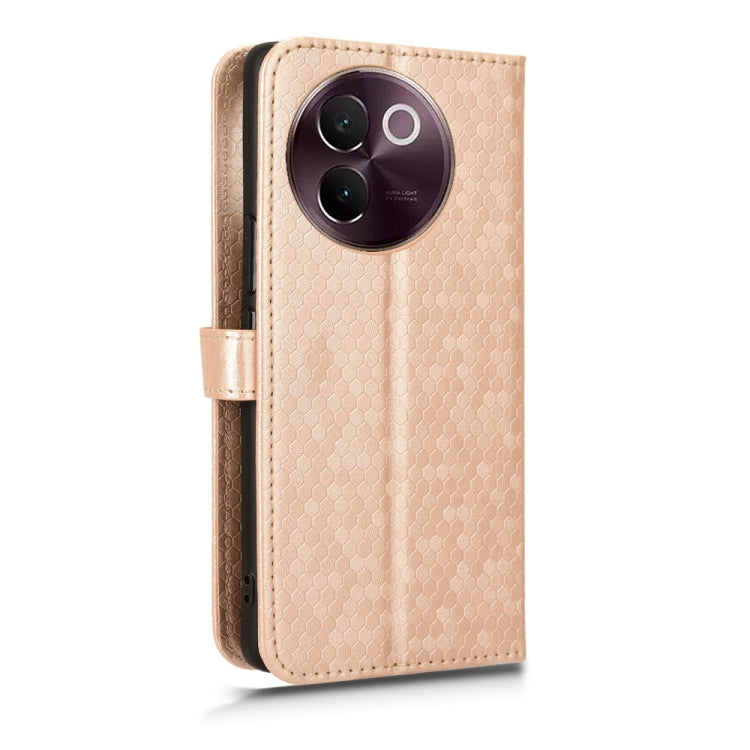 For vivo V30e 5G Honeycomb Dot Texture Leather Phone Case